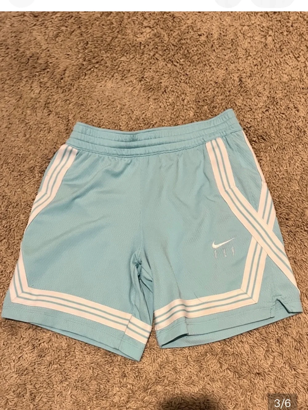 2 Nike Fly Girls Shorts -light blue and lime yellow